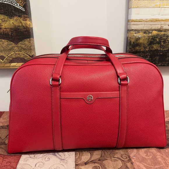 MICHAEL KORS TRAVEL XL WEEKENDER DARK RASPBERRY NWT - Picture 1 of 7